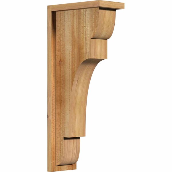 Ekena Millwork New Brighton Rough Sawn Corbel w/Backplate, Western Red Cedar, 6"W x 12"D x 28"H COR06X12X28NEB01RWR - main
